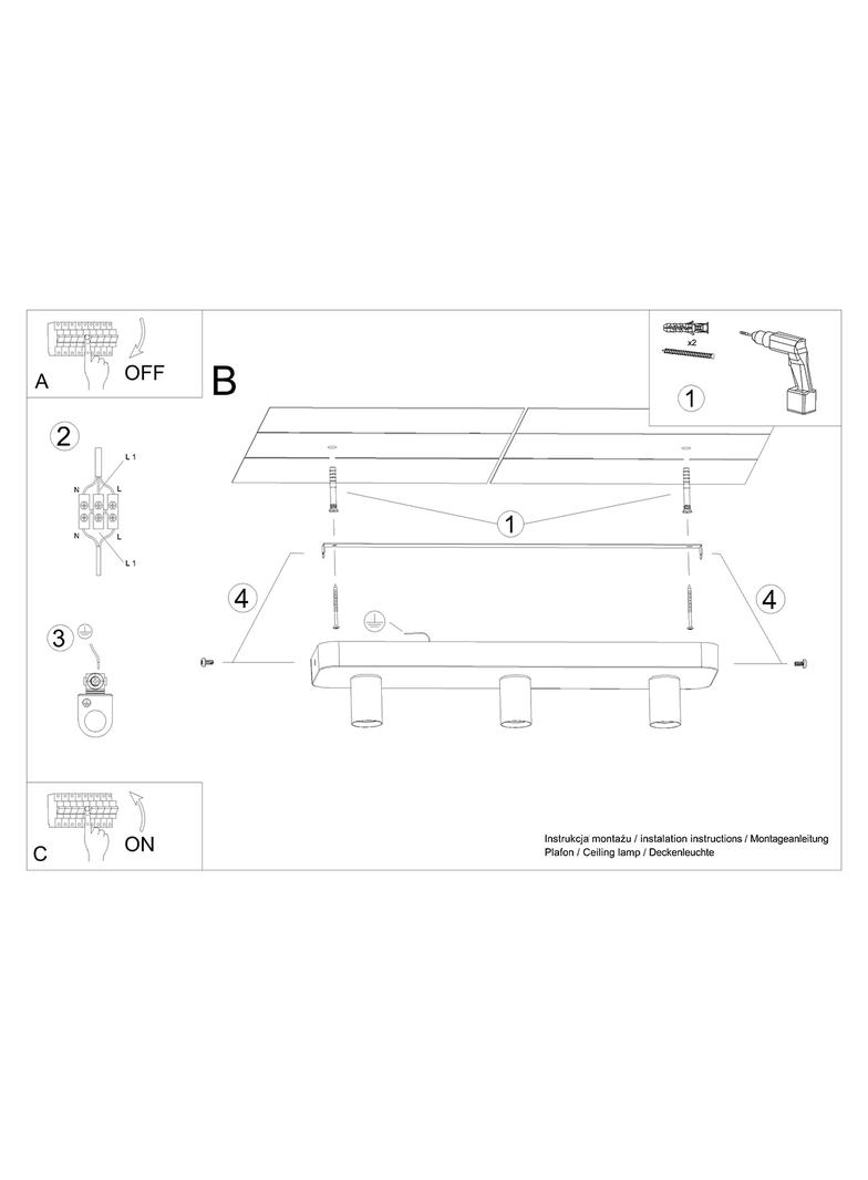 Sollux Plafon TAVO 3 SL.1158