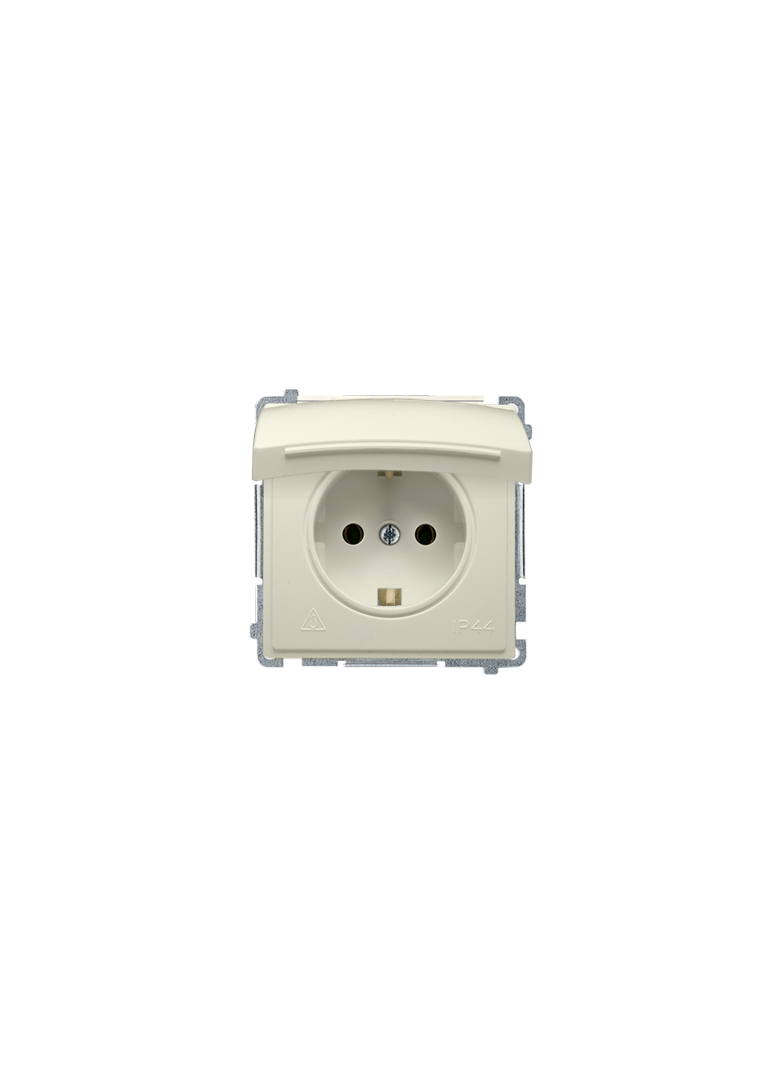 Simon Basic Gniazdo wtyczkowe Schuko do wersji IP44 16A 250Vzaciski śrubowe beż BMGSZ1B.01/12 BMGSz1B.01/12 KONTAKT