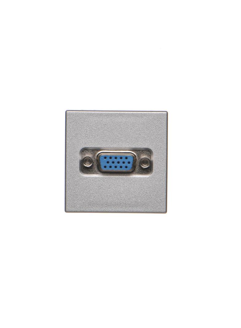 Simon Connect Płytka K45 złącza VGA (D-Sub 15) 45x45mm + wkład zaciski śrubowe aluminium K100B/8 KONTAKT