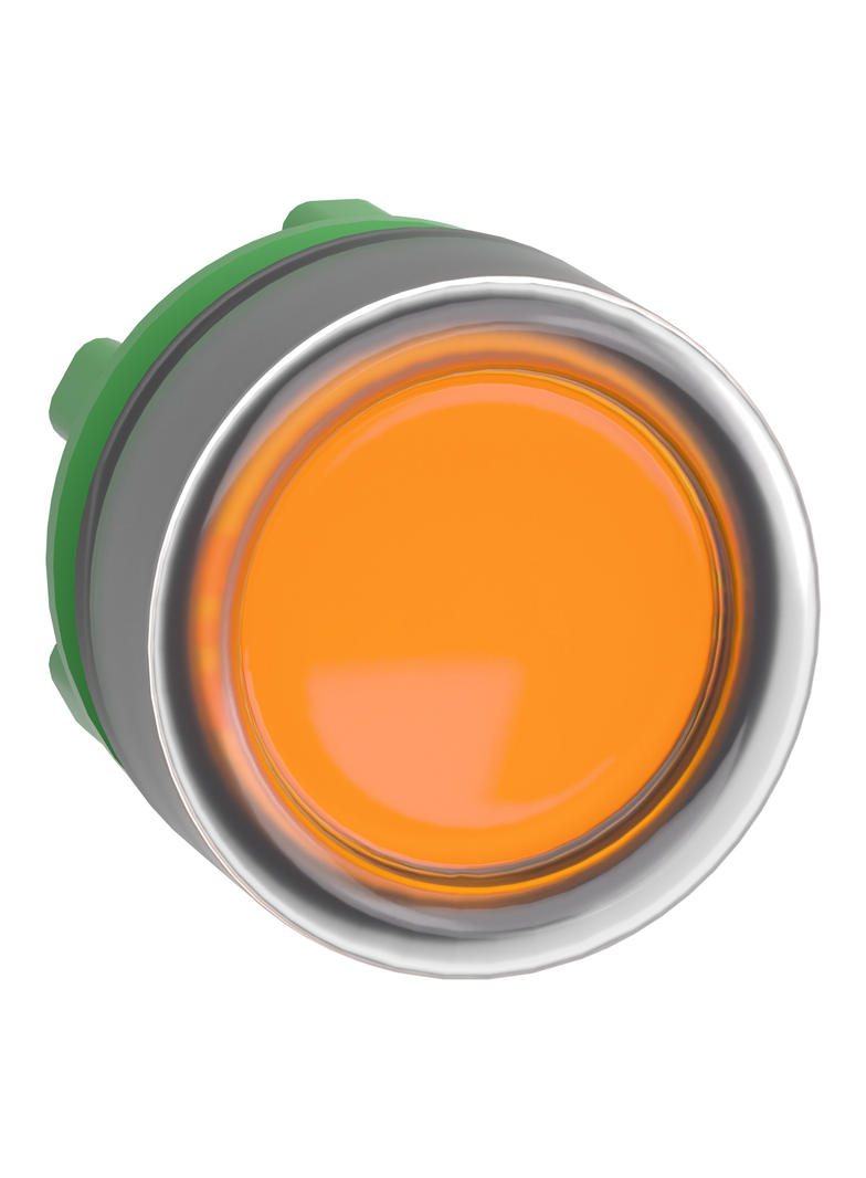 Harmony XB5 Główka przycisku płaskiego z samopowrotem LED okapturzona pomarańczowa plastikowa