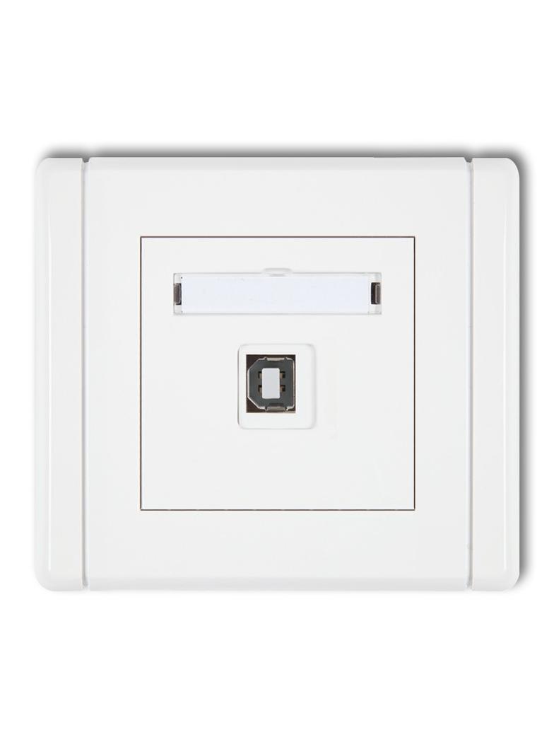 FLEXI Gniazdo pojedyncze USB A-B 2.0 biały FGUSB-3 KARLIK