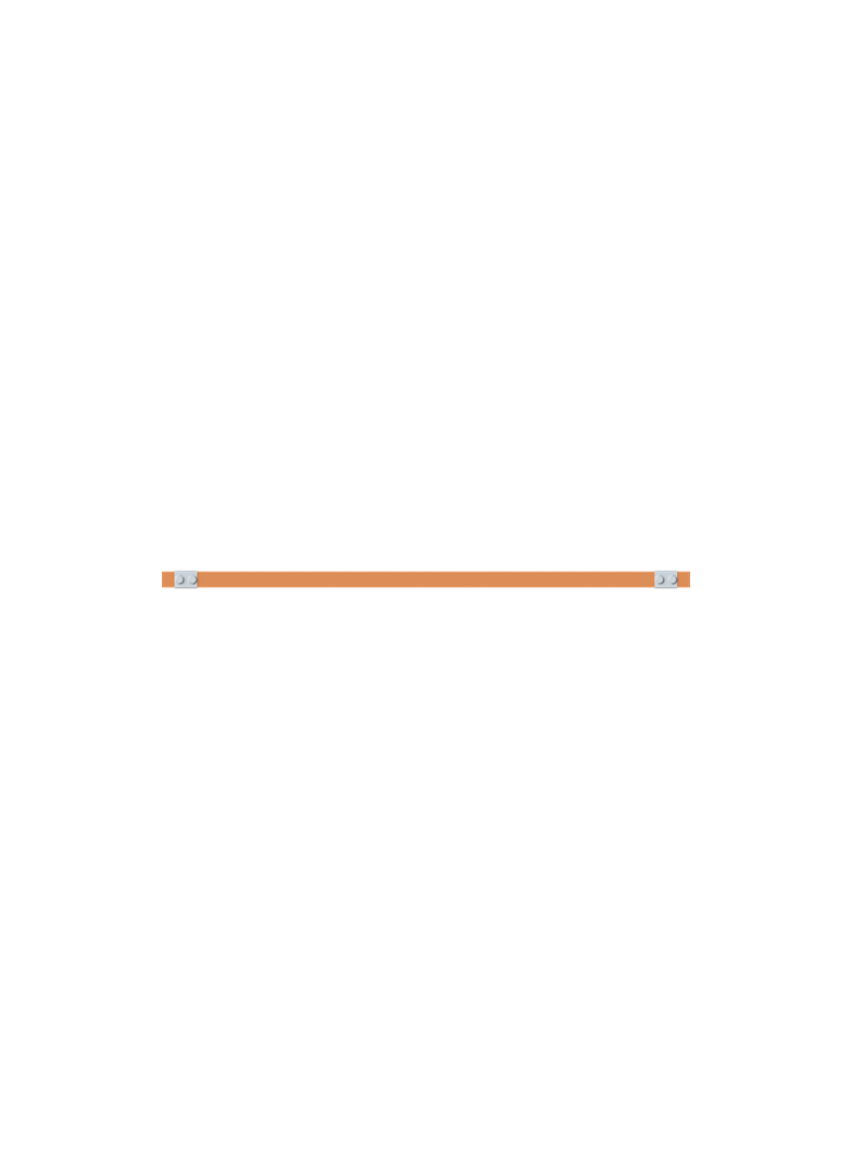 ZX2345 Szyna miedziana 30x5mm szerokość 4PW 1000mm V2, A2 (do samodzielnego montażu)