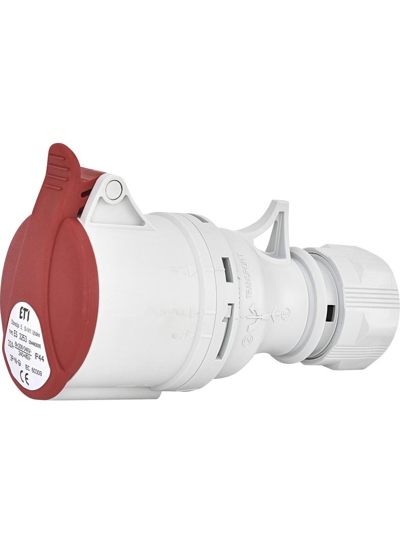 32A 400V 3P+N+PE Gniazdo przenośne IP44 ES 3253 004482005 ETI