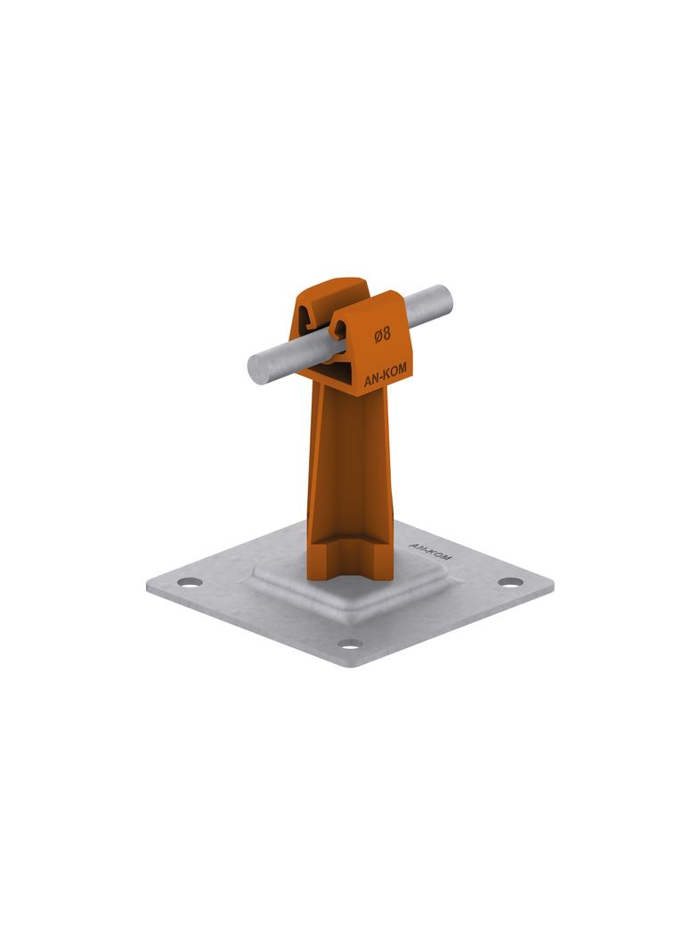 AN-11P/OG/-N Uchwyt na płytce stal.H=7cm Z-zatrz. /OG/ brązowy