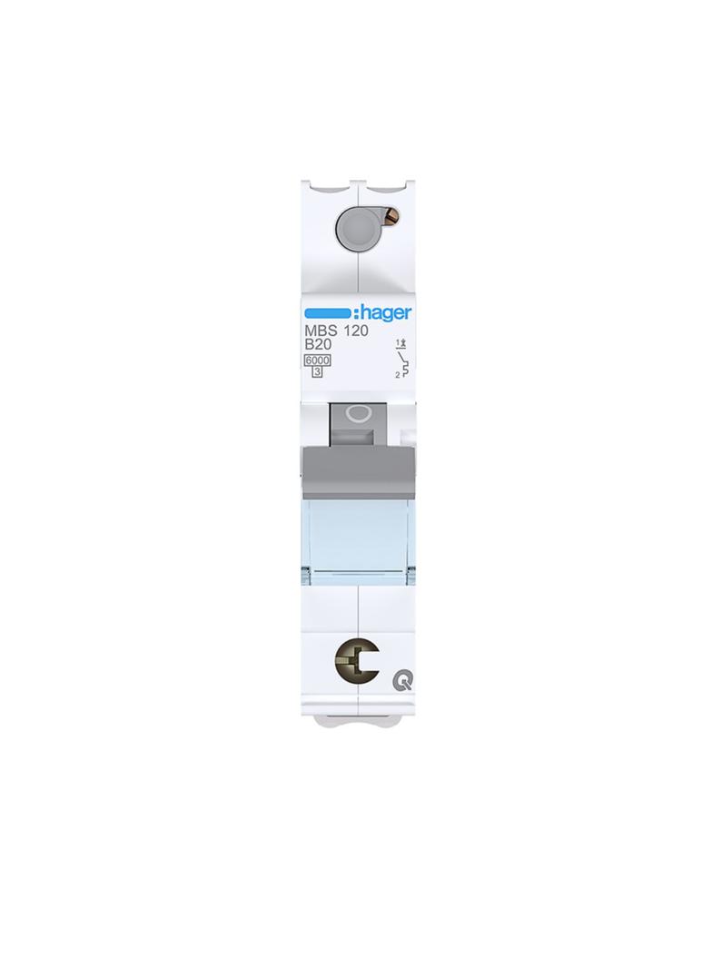 MCB Wyłącznik nadprądowy 6kA 1P B20A QuickConnect MBS120 HAGER