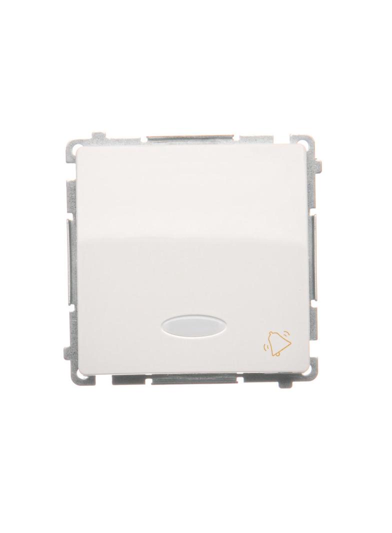 Simon Basic Przycisk dzwonek z podświetleniem LED 10A 250V szybkozłączka biały BMD1L.01/11 KONTAKT
