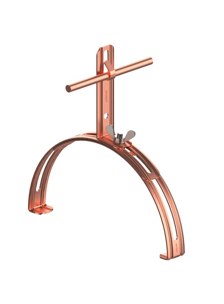 AN-14C/CU/-N Uchwyt gąsiorowy rozsuwany Z-zagięcie H=12 cm /Cu/