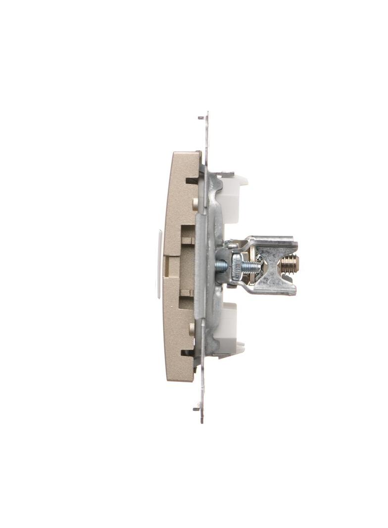 Simon 54 Gniazdo ekwipotencjalne pojedyncze złoty mat