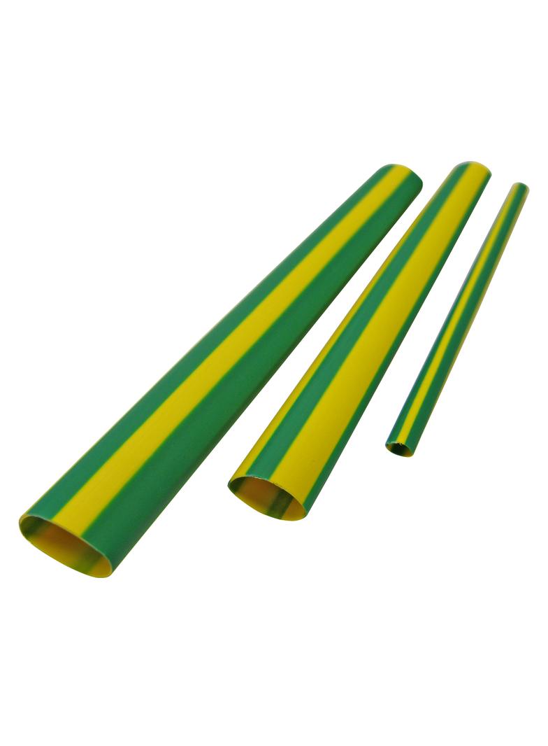 Rura termokurczliwa cienkościenna (zielono-żółta) 40 szt./opk.