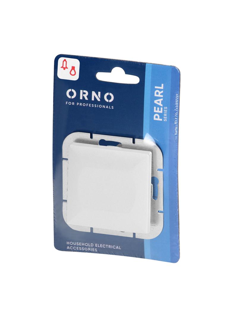 Przycisk dzwonek podtynkowy Pearl, 10A, 250V, WP-6/7P, biały OR-OE-7704/W ORNO