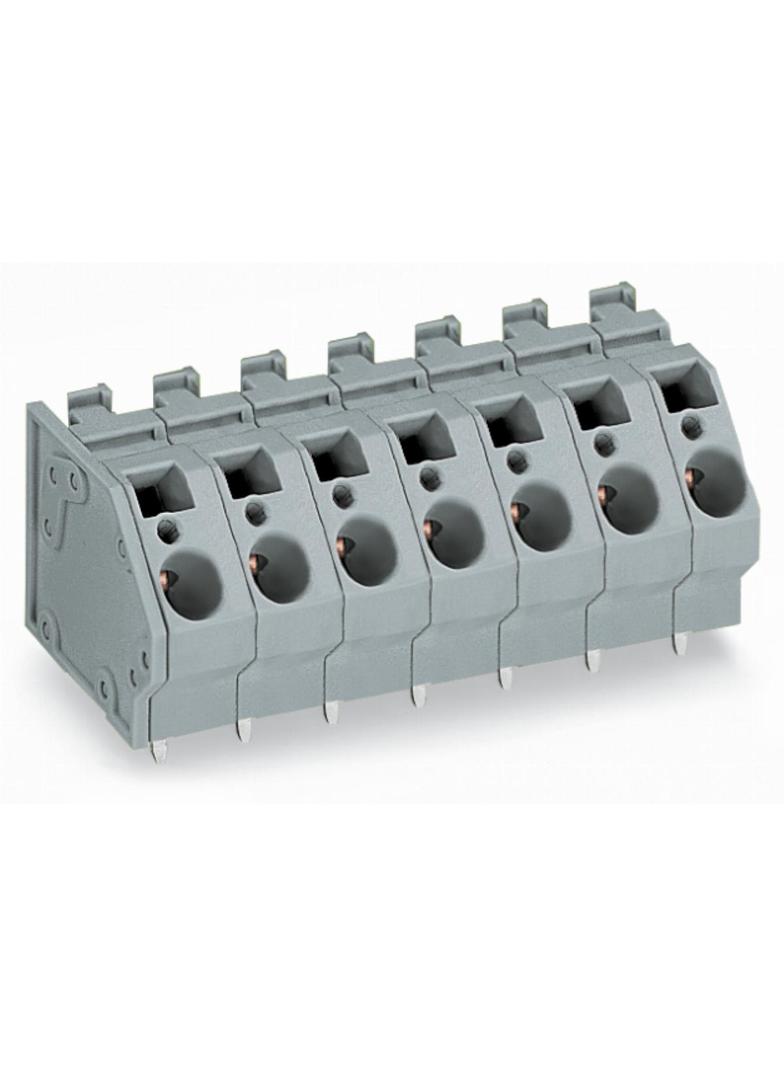 listwa zaciskowa do pł. drukowanych 2-bieg. szara raster 10 mm