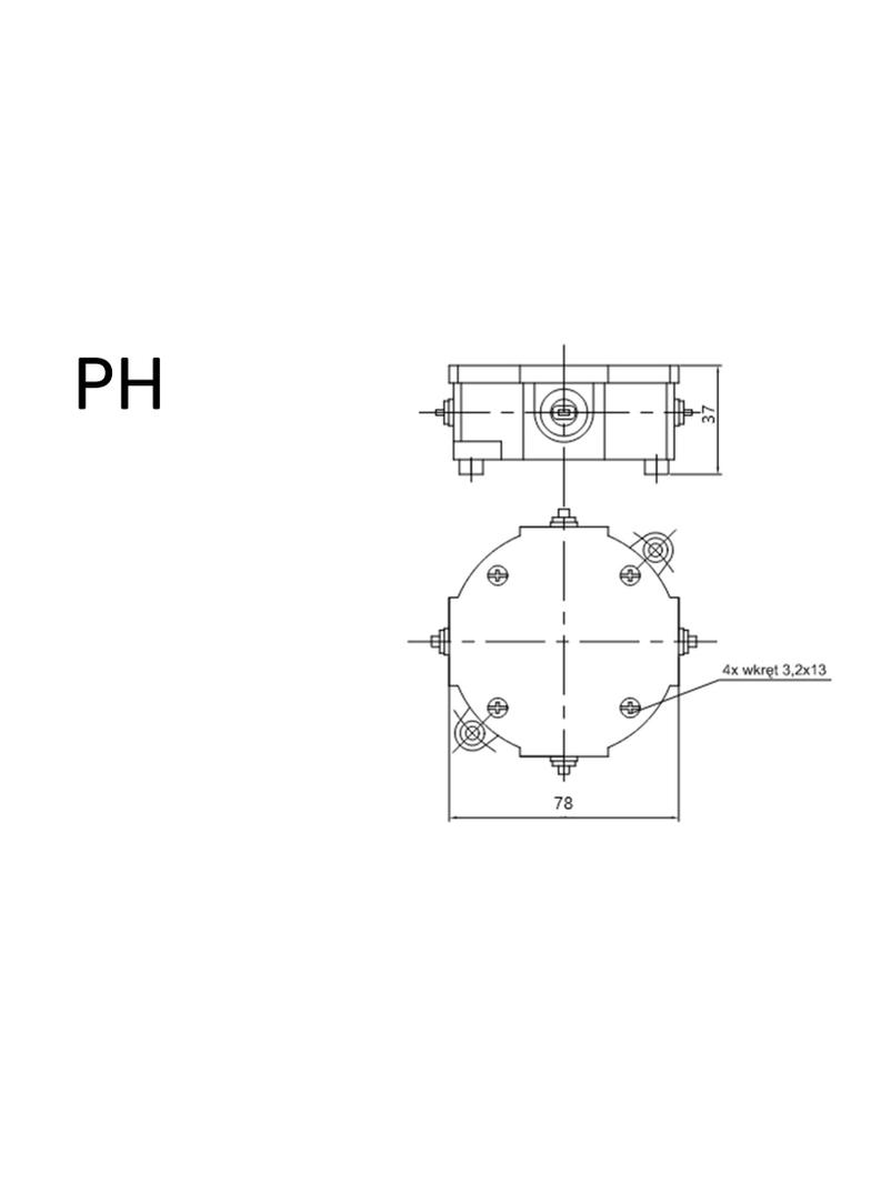 PH ,  Puszka natynkowa z wkładem IP 44 (85x85x40 mm), biały
