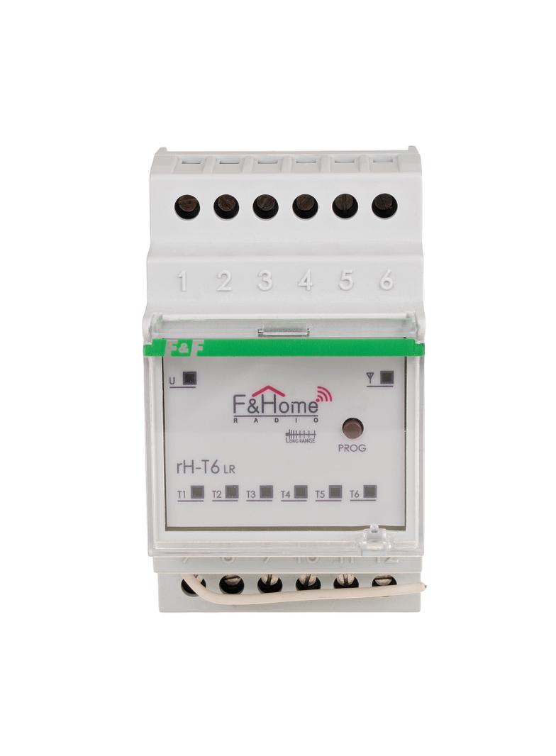 Sześciokanałowy moduł pomiaru temperatury na szynę DIN, wersja Long Range