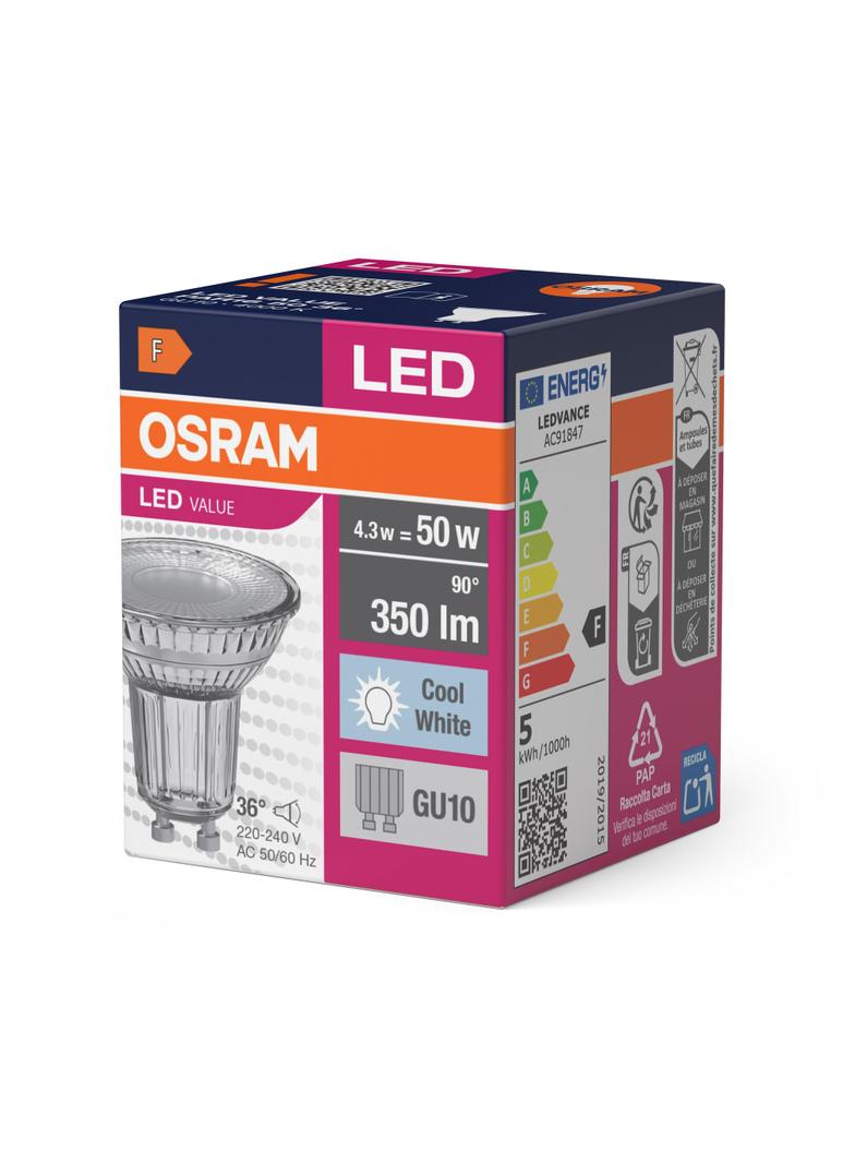 Żarówka LED VALUE PAR16 50 36st 3,6W/840 GU10 4058075055155 LEDVANCE