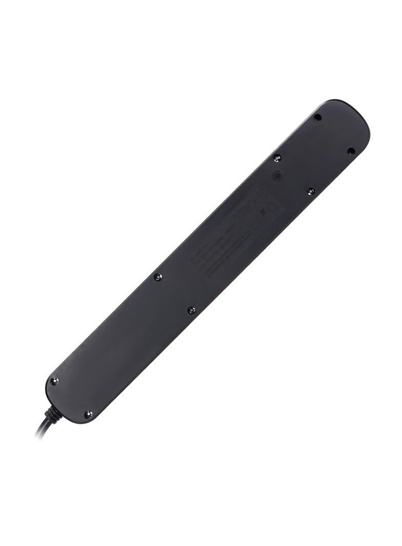 Listwa przeciwprzepięciowa, 5 gniazd 2P+Z, kabel 3x1,0mm2, długość 1,5m, z wyłącznikiem podświetlany PS-1/B/1,5M ORNO