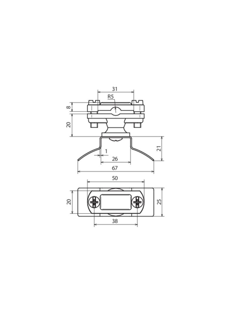 Wspornik do drutu 6-11 mm lub płask. 30 mm, do rury spustowej, stal nierdzewna NIRO