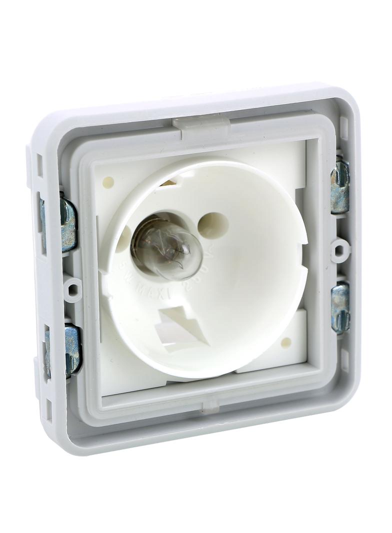 PLEXO55 WSKAŹNIK SYGNALIZACYJNY NA ZARÓWKI E10 SZARY/BIAŁY 230V~, Legrand