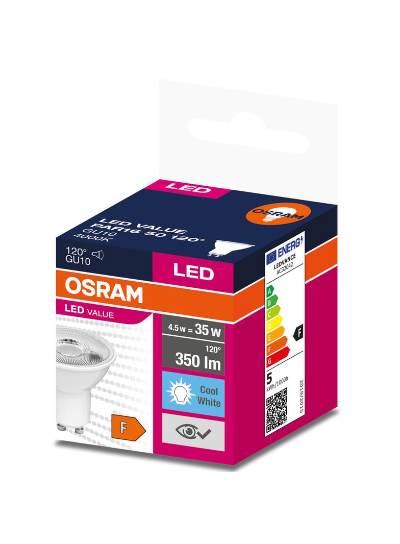 Lampa LED VALUE non-dim PAR16 50 120° 4,5W 840 230V GU10