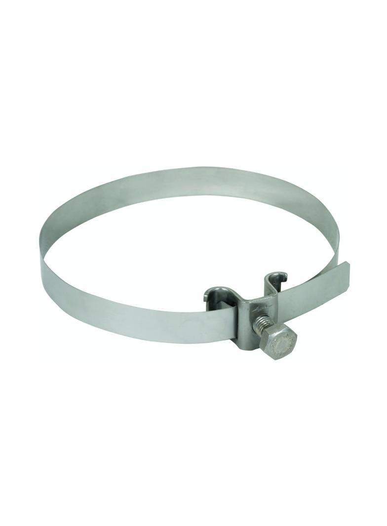 Wspornik do drutu 6-8 mm z obejmą PV do rury spustowej 50-120 mm, stal nierdzewna NIRO