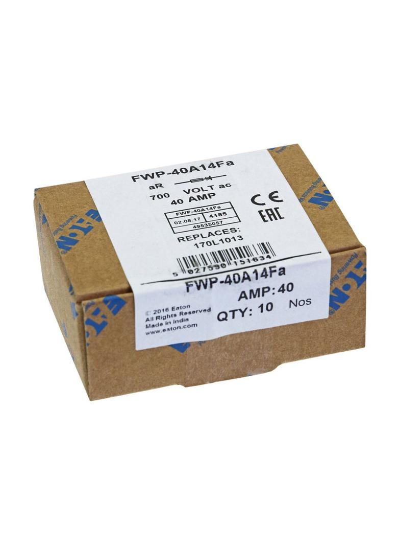 40AMP 700VAC FERRULE 14 X 51 MM 40AMP 700VAC cylindryczna do półprzewodników 14.3 X 50.8MM FWP-40A14