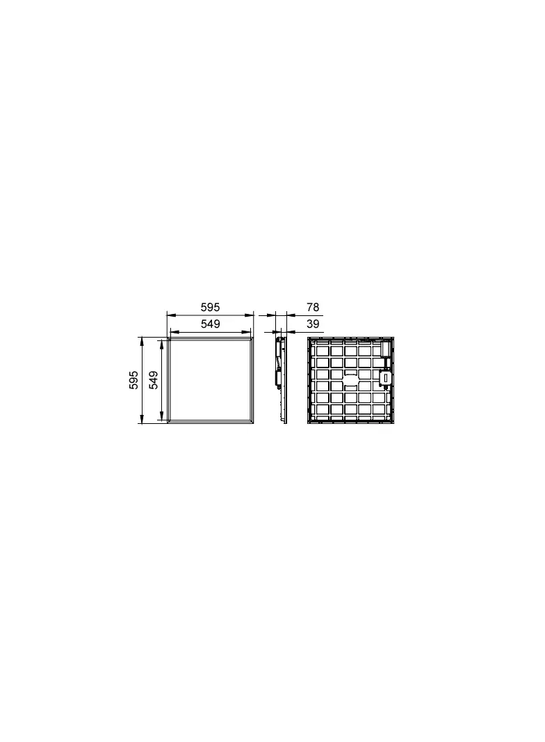 Panel LED Coreline RC132V G6 50S/940 PSU W60L60 NOC IP65 PHILIPS