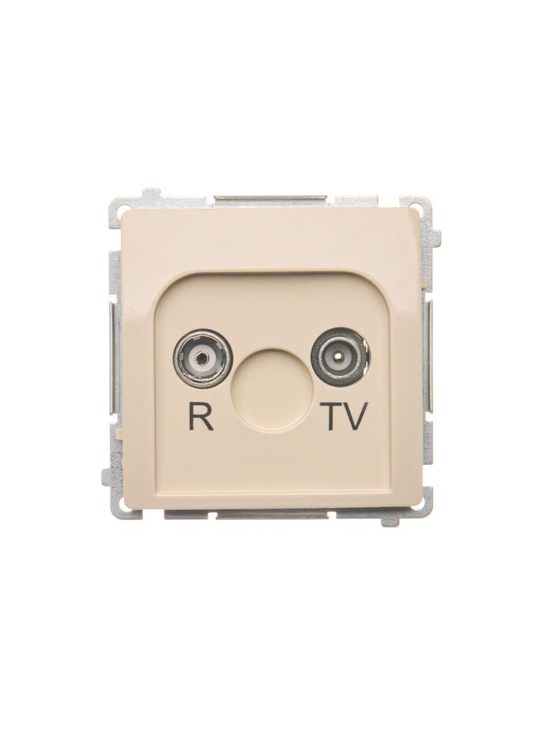 SIMON BASIC WMUA-01100z-9011 Gniazdo antenowe R-TV zakończeniowe do gniazd przelotowych (moduł), 1x