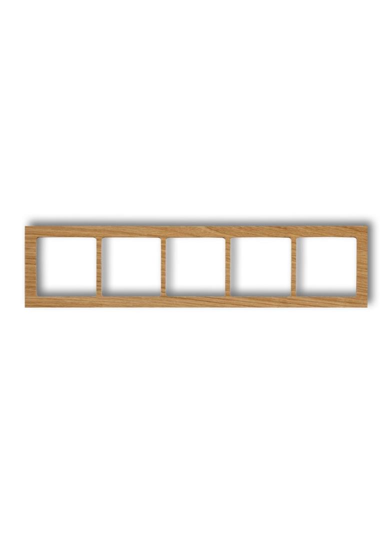 DECO Ramka uniwersalna pięciokrotna - drewno (dąb) dąb