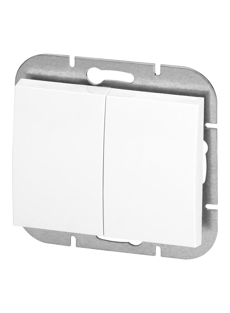 Łącznik podtynkowy świecznikowy Onyx, 10A, 250V, WP-2O, biały OR-OE-7501/W ORNO