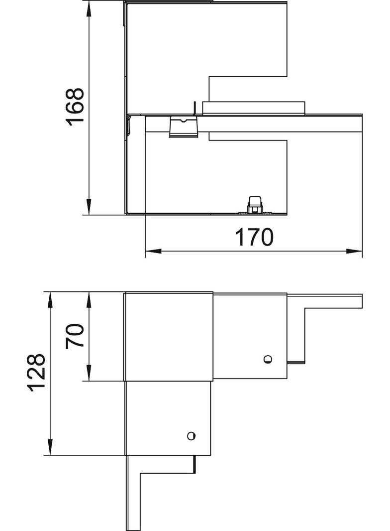GS-SI70170RW, NAROŻE WEWN. 70X170 CZ.B.