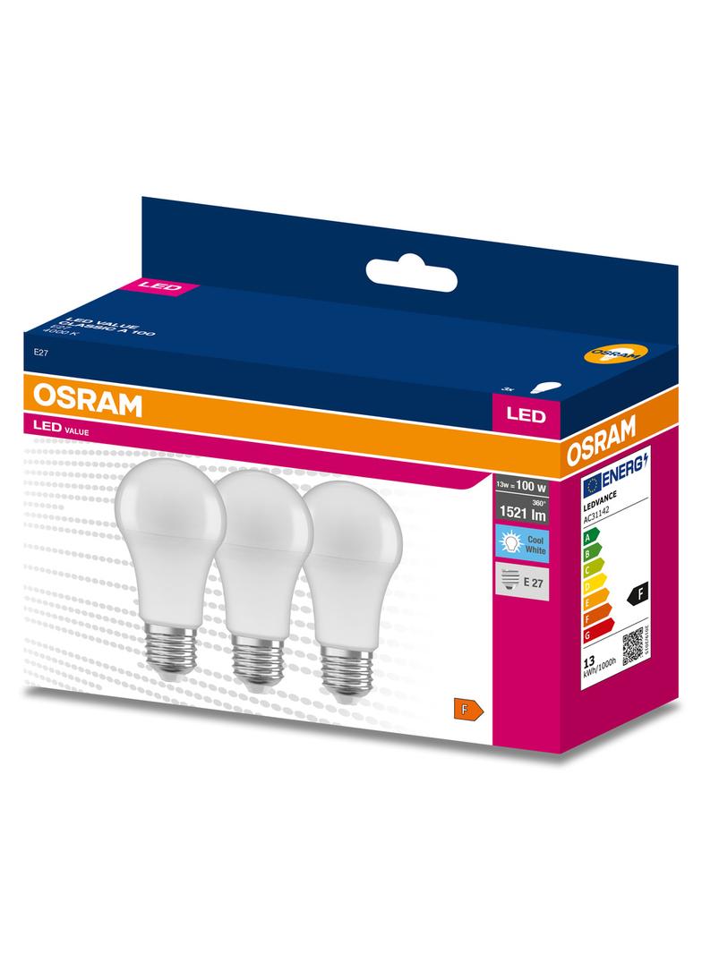 Lampa LED VALUE Classic A100 13W/840 230V plastik E27 FS3 OSRAM