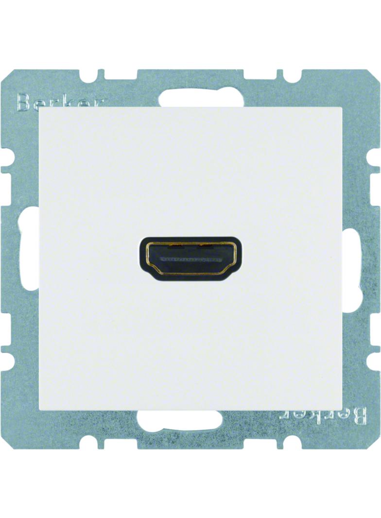 BERKER S.1/B.3/B.7 Gniazdo HDMI z przyłączem 90st biały 3315431909 HAGER