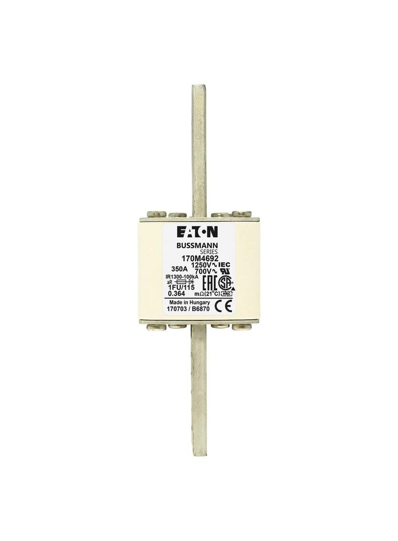 FUSE 350A 1250V 1FU/115 AR CU Wkładka szybka 350A AC 1250V rozmiar 1 53x69x160 mm aR IEC U 170M4692