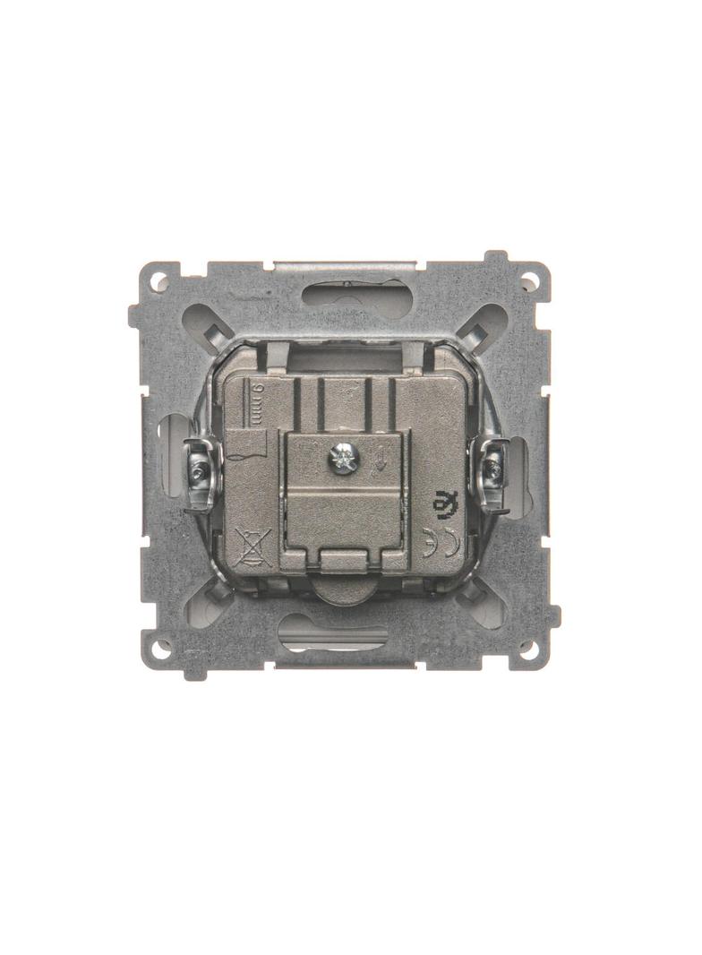 Simon Basic Gniazdo antenowe R-TV-SAT końcowe 1x wejście: 5 MHz–24 GHz stal inox *Może być użyte jak