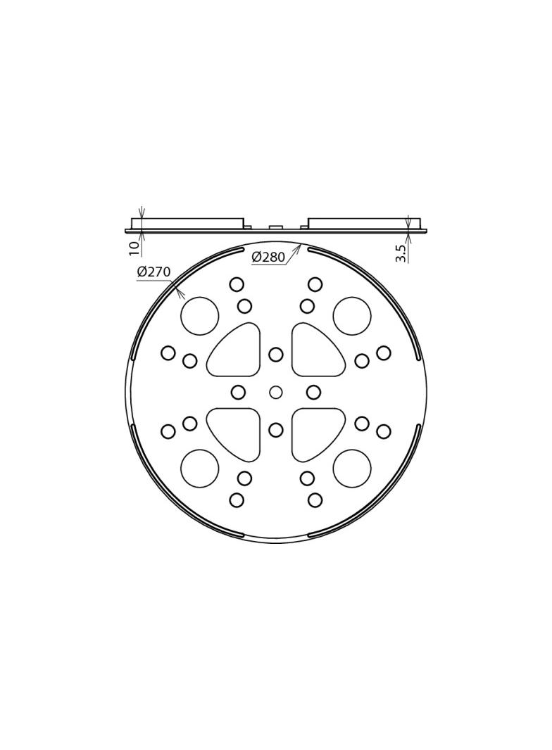 Podkładka EVA (kopolimer) do podstawy betonowej 102 075 / 102 003 (kolor czarny)