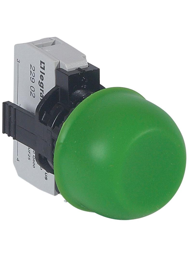 OSMOZ KOMPLET BEZ PODŚWIETLENIA - GŁÓWKA PŁASKA ZIELONA Z KAPTURKIEM SILIKONOWYM + UCHWYT + 1Z, Legr