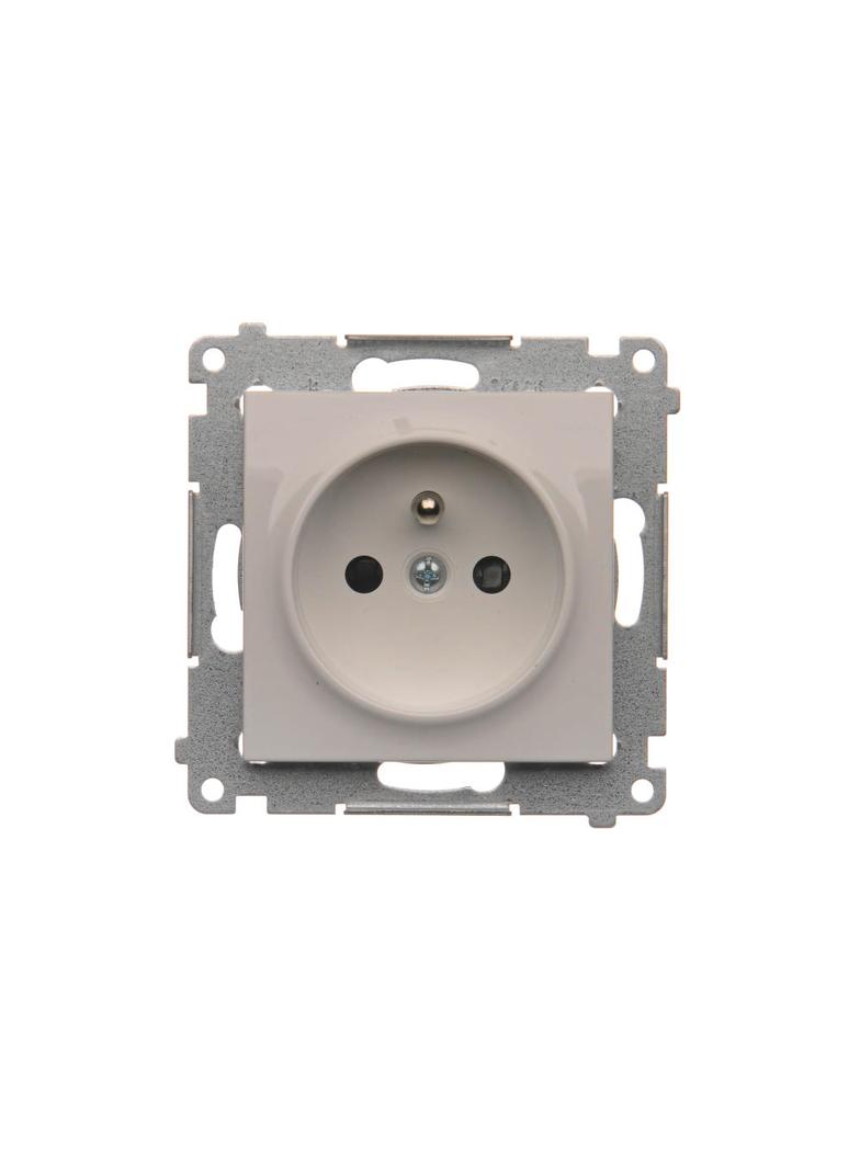 Simon 54 Gniazdo z/u i przesłonami 16A szybkozłączka biały