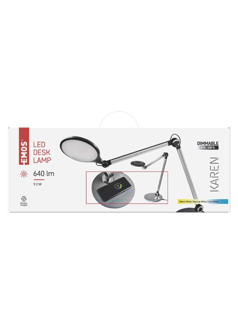 Lampa biurkowa LED KAREN, czarna Z7615 EMOS