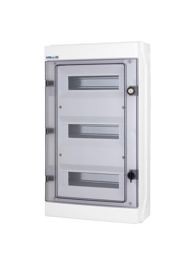 Rozdzielnica hermetyczna natynkowa 3x12 IP65 500VAC/1000VDC RH-36/3Z (z zamkiem) 36.144 OPATÓWEK