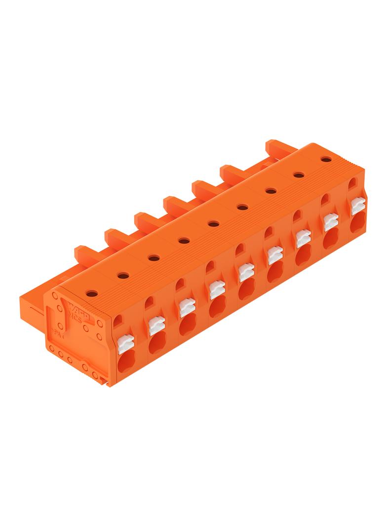 1-przewodowe gniazdo przycisk Push-in CAGE CLAMP pomarańczowa /25szt./ 2231-709/026-000 WAGO