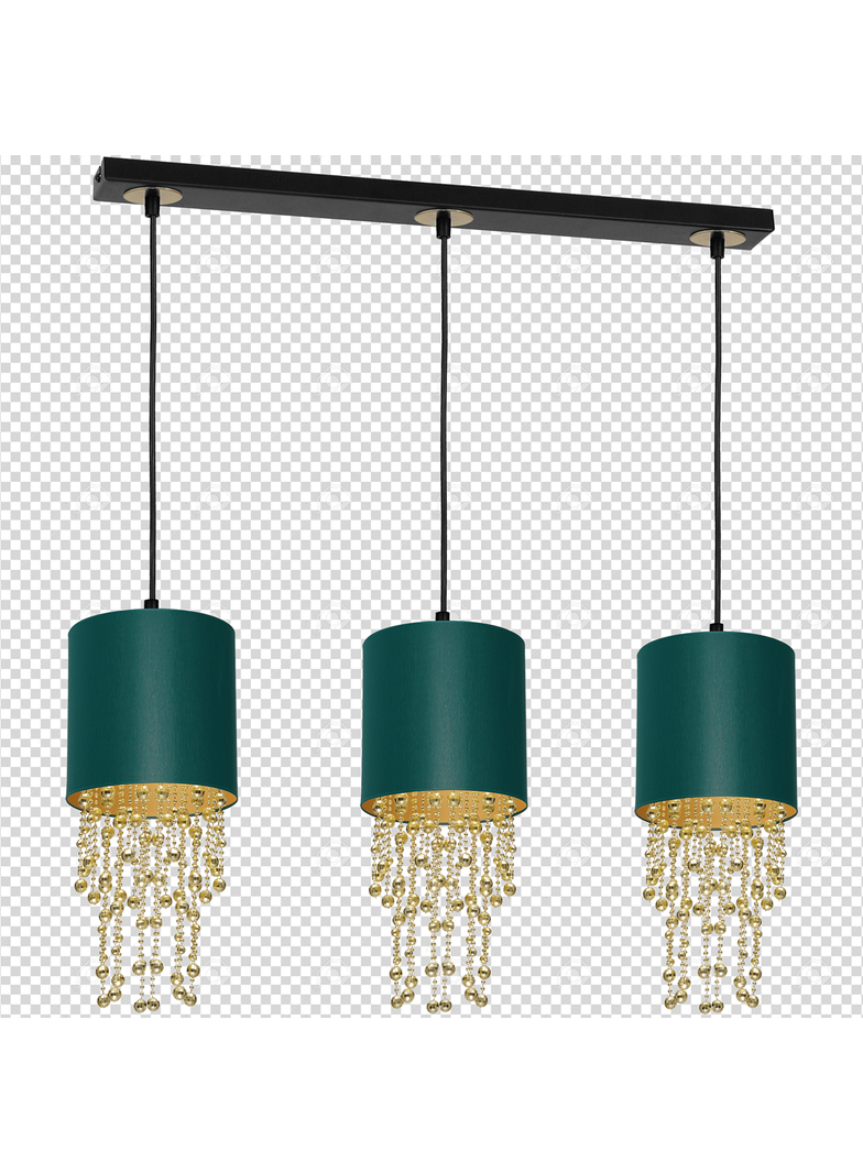 Milagro lampa wisząca Almeria 3xE27 zielono/złota MLP64500
