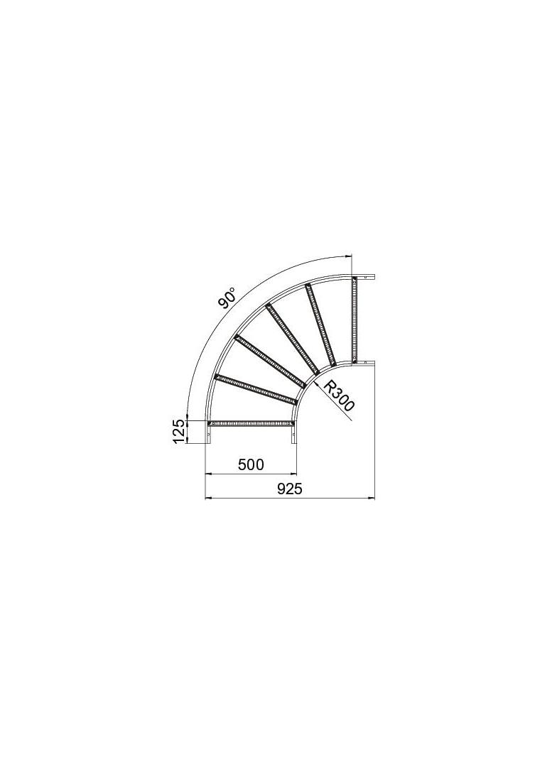 LB 90 650 R3 A2 Łuk 90°