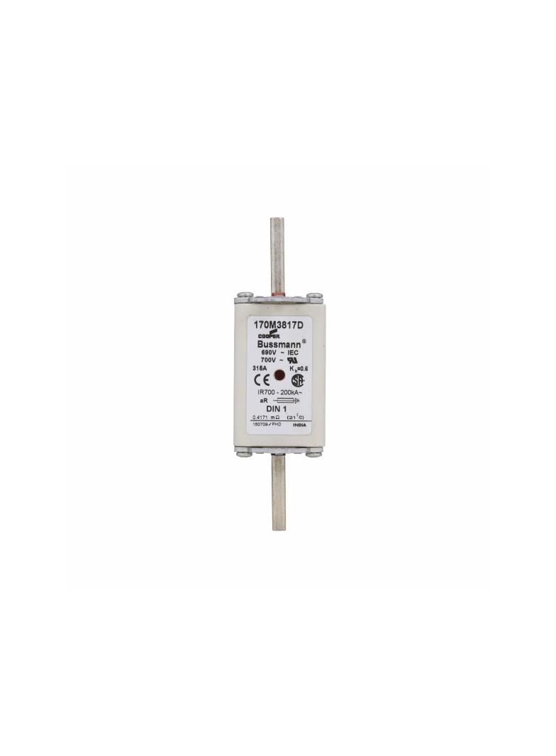 FUSE 315A 690V aR DIN 1 HSDNH Wkładka szybka 315A 690V aR DIN 1 podwójny wskaźnik 170M3817D EATON