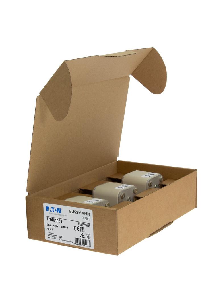 350A 690V 1TN/80 aR INDICATOR FUSE Wkładka szybka 350A AC 690V DIN 1 53x66x108 mm aR DIN 170M4061 EA