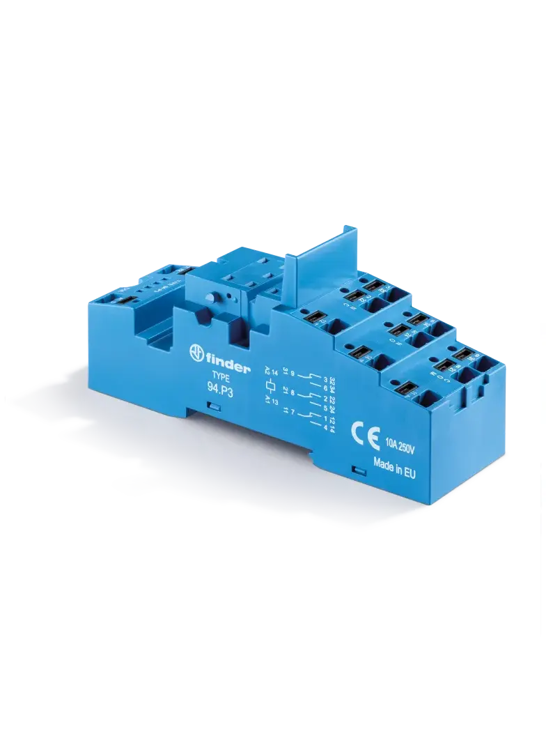 Gniazdo do przekaźników serii 55.33; zaciski push-in, 94.P3 SPA
