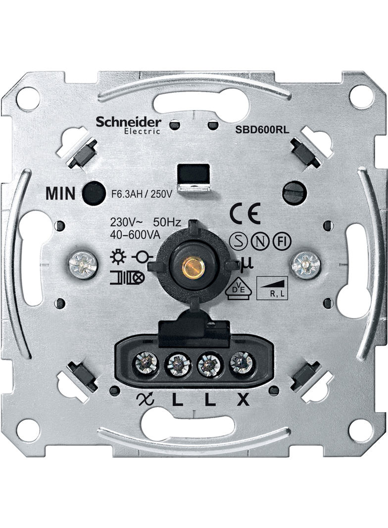 Merten, mechanizm ściemniacza obrotowego RL, 230V AC 40-600VA