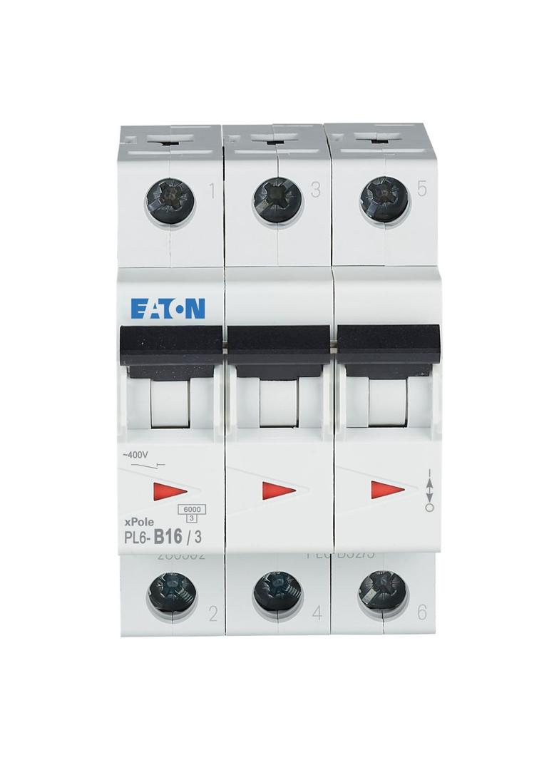 PL6-B16/3 Wyłącznik nadprądowy 6kA B16A 3P 286589 EATON
