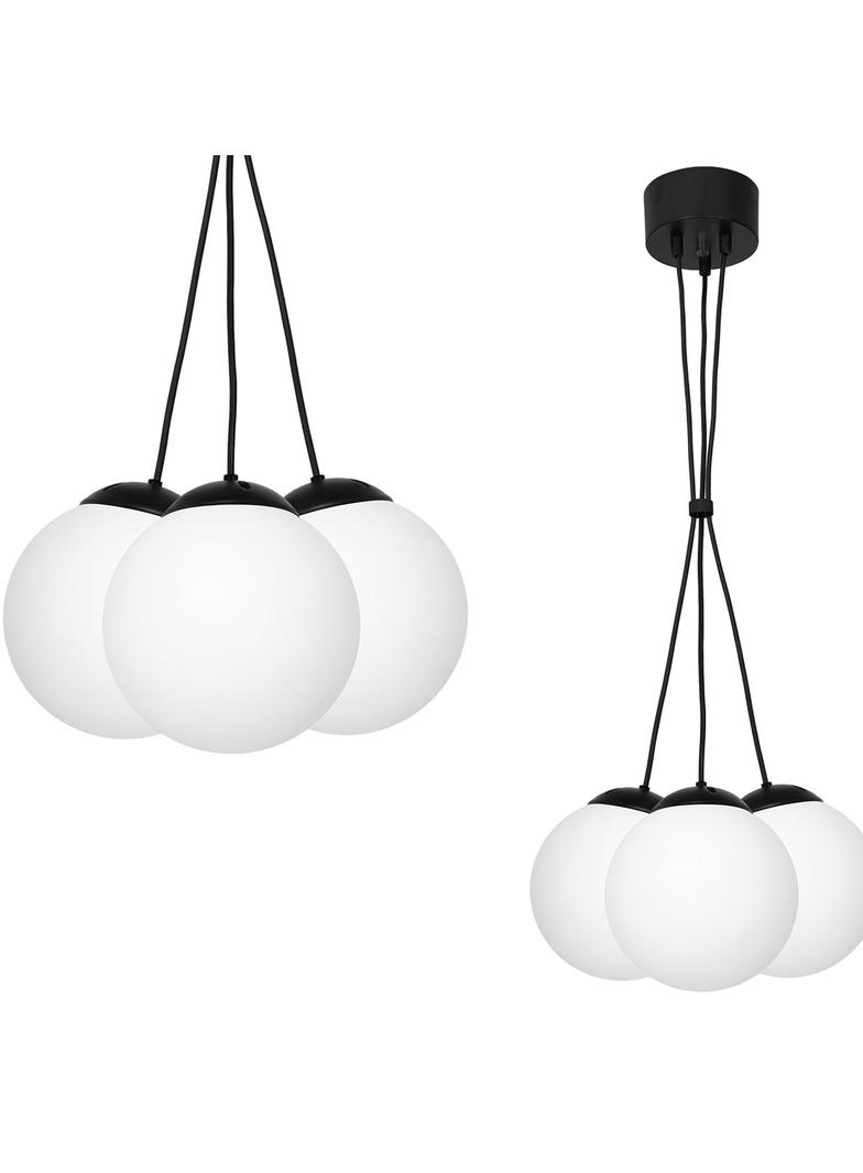 Milagro lampa wisząca Lima 3xE14 czarno/biała MLP6523