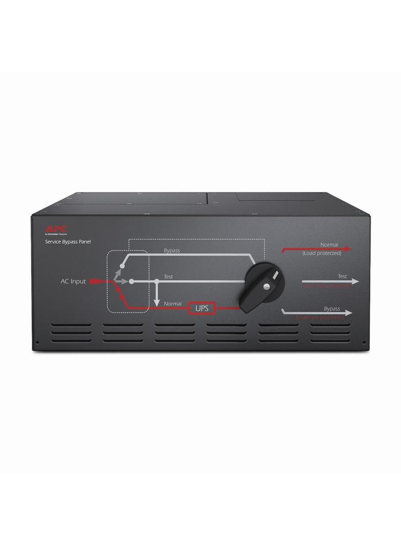 Panel obejścia serwisowego APC — 230 V; 125 A; wejście podłączone na stałe; wyjście IEC-320 — (8) C1