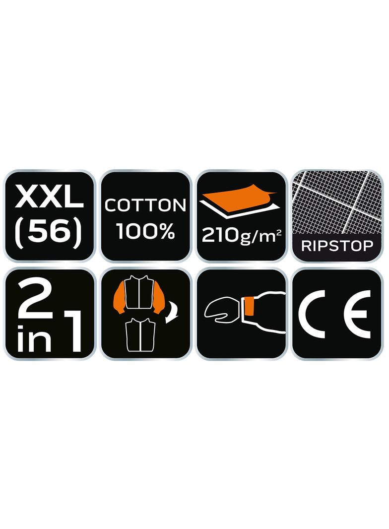 Bluza robocza PREMIUM, 100% bawełna, ripstop, rozmiar XXL