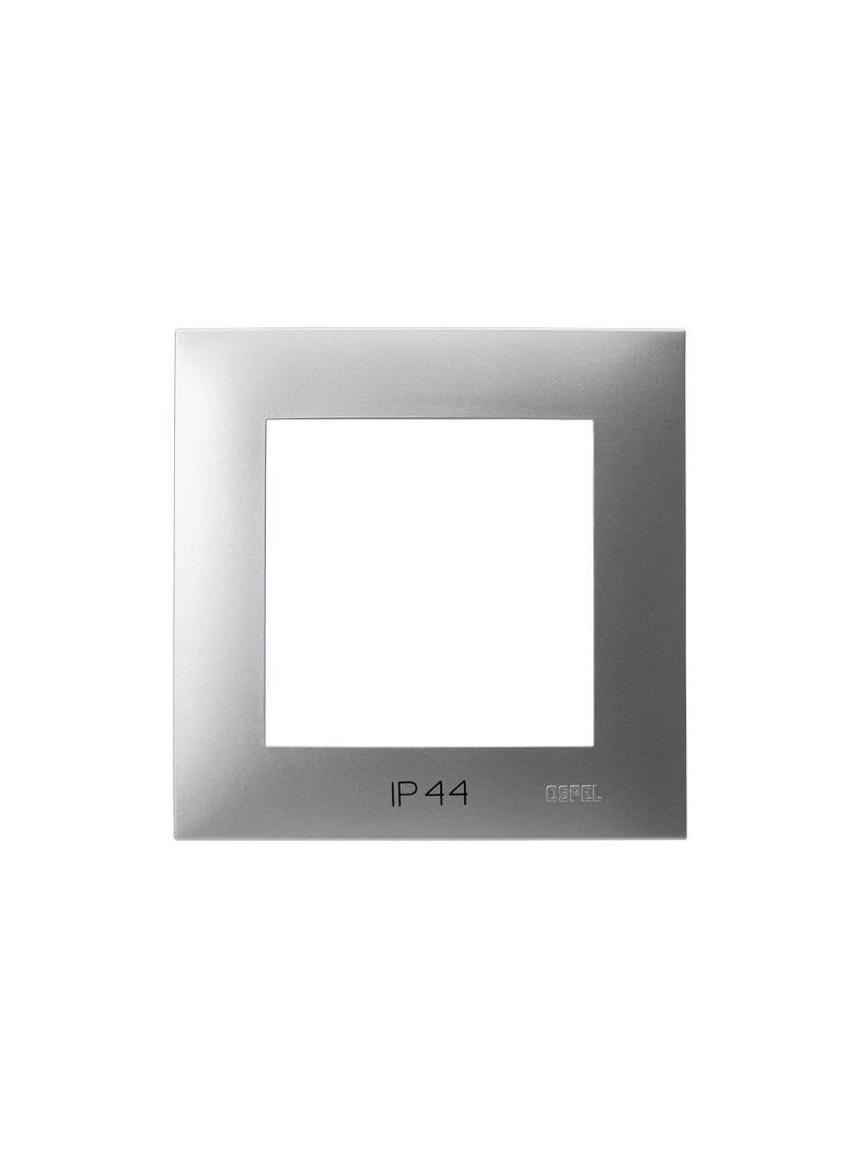 SZAFIR Ramka pojedyncza do łączników IP-44 - kolor srebro